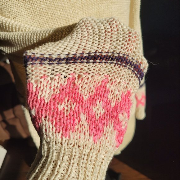 Foreign Exchange Womans Knit Sweater Retro Long Sleeve Round Neck Size Medium Ra - Picture 8 of 11